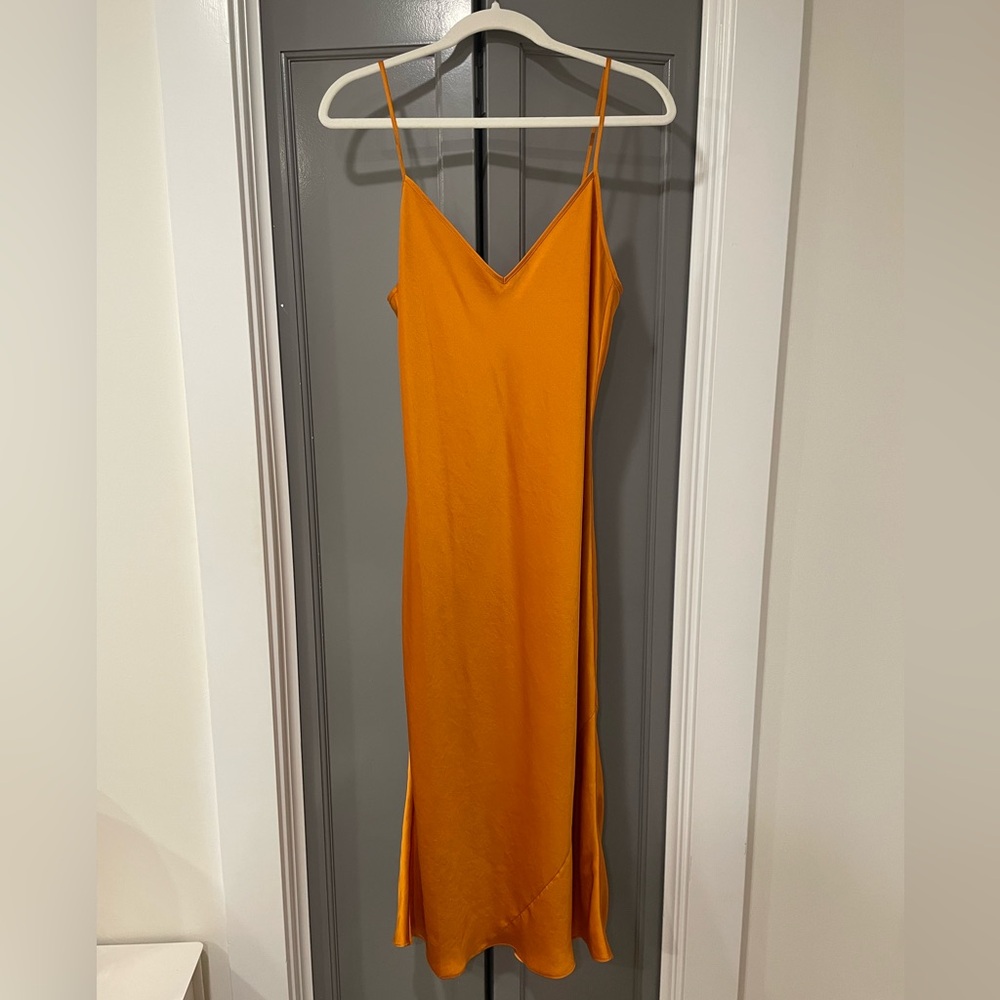 Wilfred Strapless Orange Dress